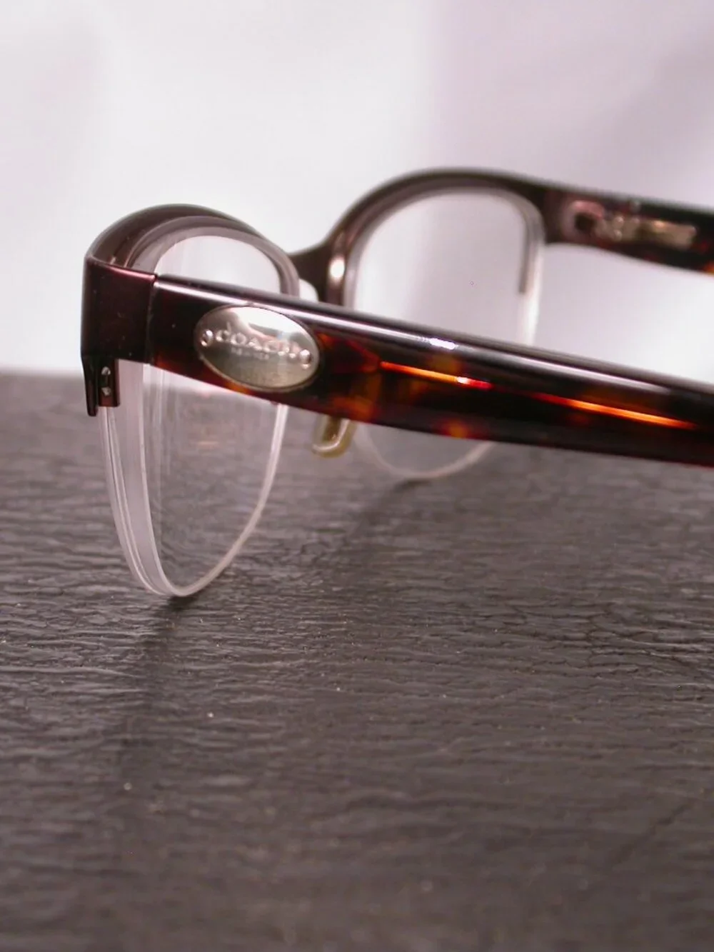 Authentic Coach Satin Brown Designer Tortoise Eyeglasses Frames
